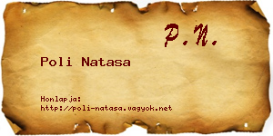 Poli Natasa névjegykártya